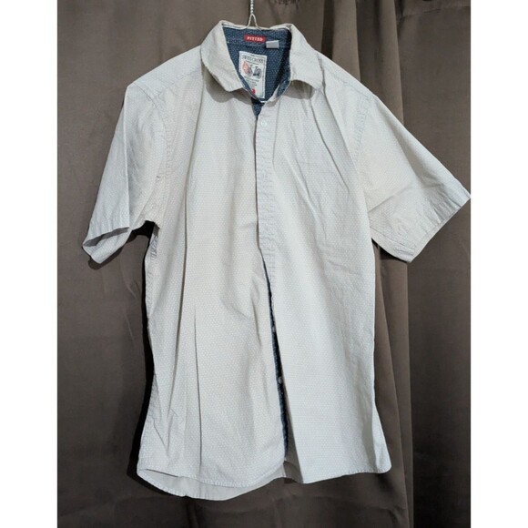 Swiss Cross Button Short Sleeve Shirt Fitted Size M - Picture 1 of 5